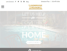 Tablet Screenshot of lindbrookmanor.com